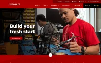 Screenshot of the UofL homepage.